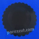 Carton disc with waves Black