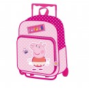 Backpack with trolley Peppa Pig 35x28x12cm.