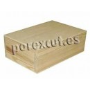 Caixa de pinho sólida e folheado 14x9.5x7cm