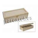 Solid pine box and plate square 8,5X8,5X5 CM.