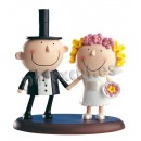Funny bride and groom