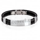 Stainless steel bracelet. silicone