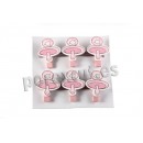 Pack 10 adhesive pacifier girl